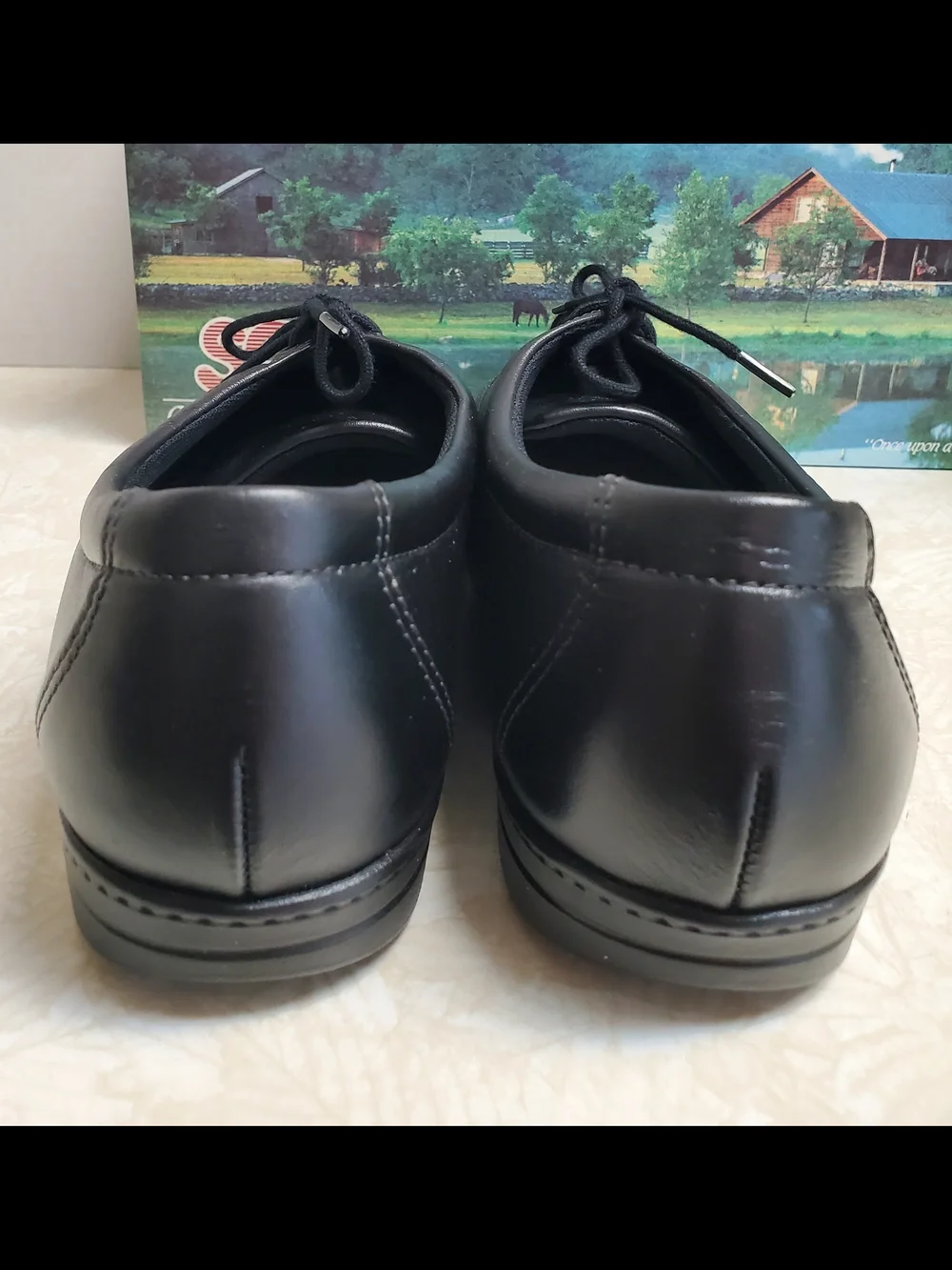 SAS Black Leather Whisper Walking Shoe